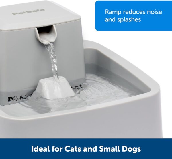 PetSafe Drinkwell 1/2 Gallon (64 Ounce) Small Pet Fountain - Small Dog and Cat Water Fountain - Dishwasher Safe Filtered Water Dispenser with Flow Control - Easy to Clean - Filters Included - Image 2